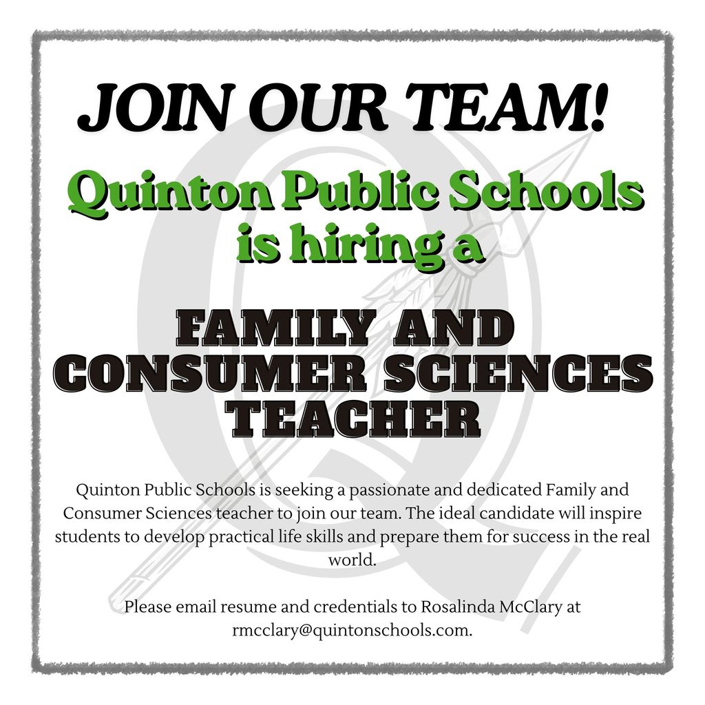 Now hiring a FACS teacher!