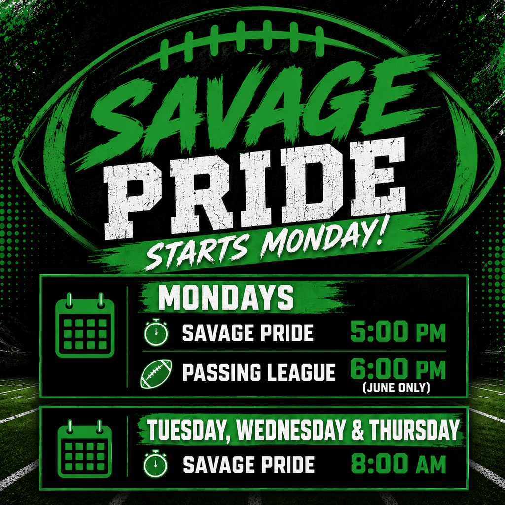 Savage Pride Starts Monday. See image for details.