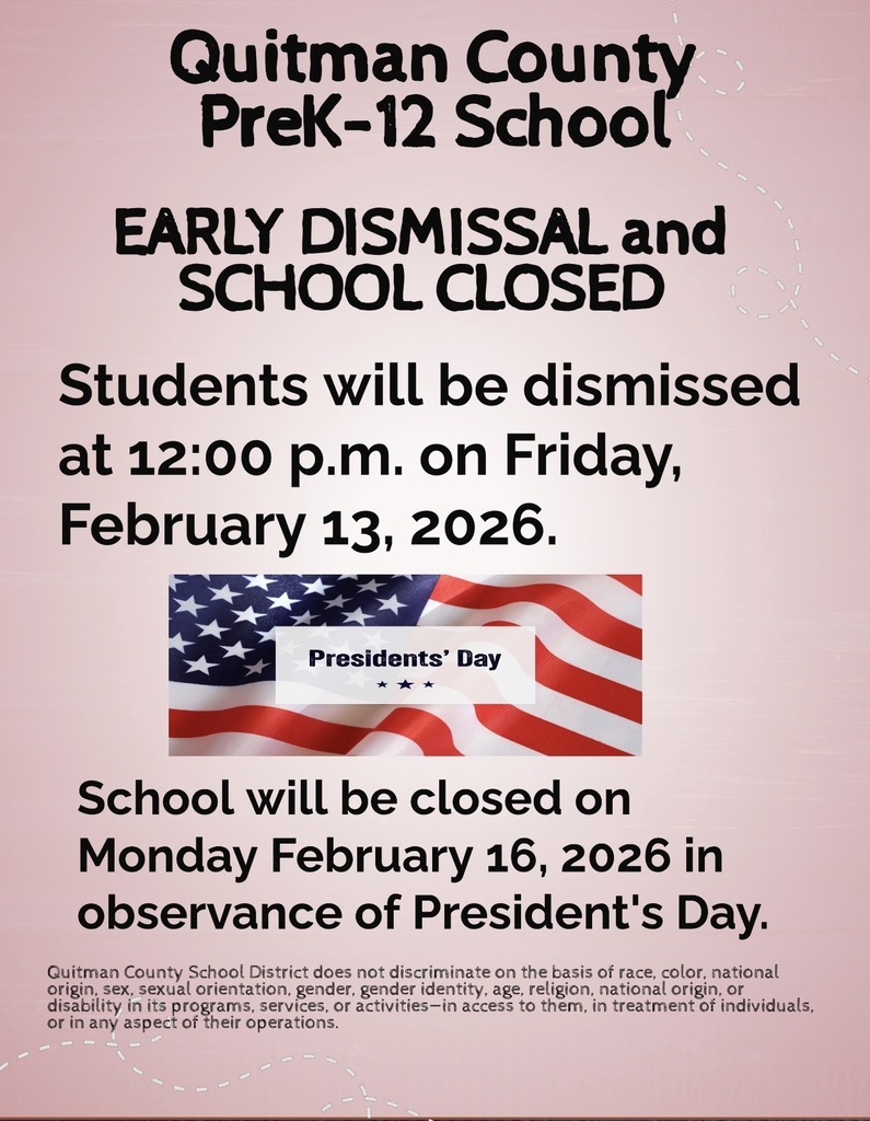 Early dismissal and Presidents’ Day 