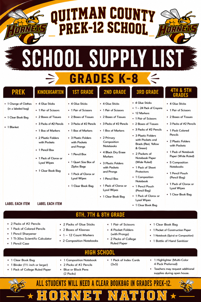 Supply list