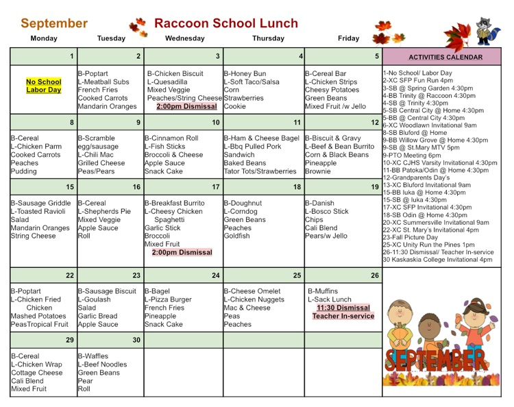 September menu