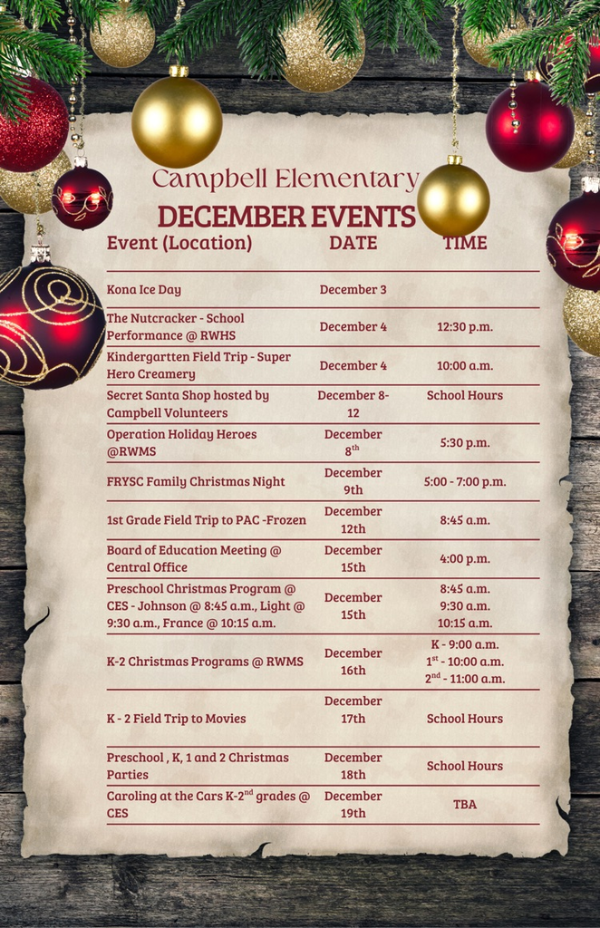 December events