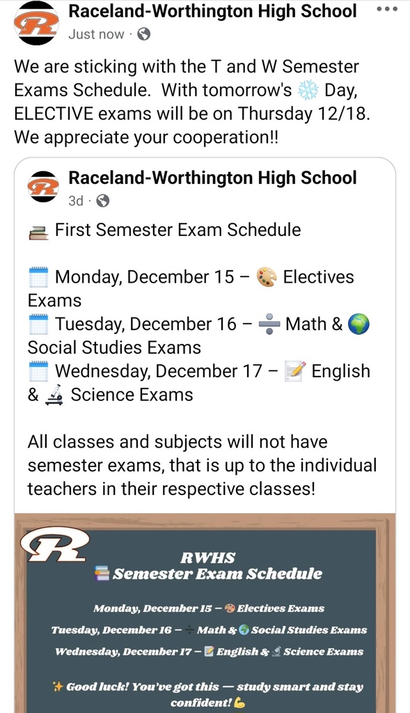 semester exam change