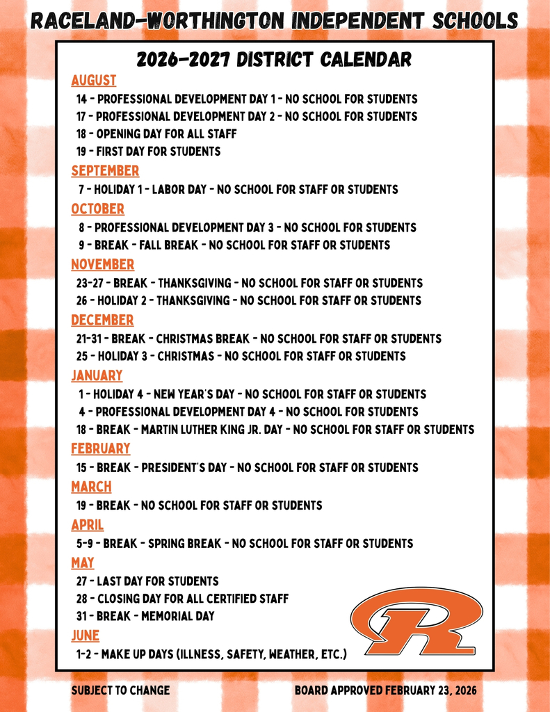 26-27 District Calendar