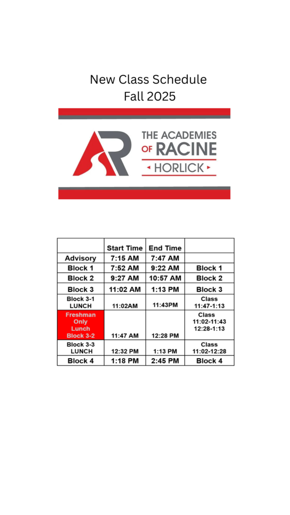Fall Schedule