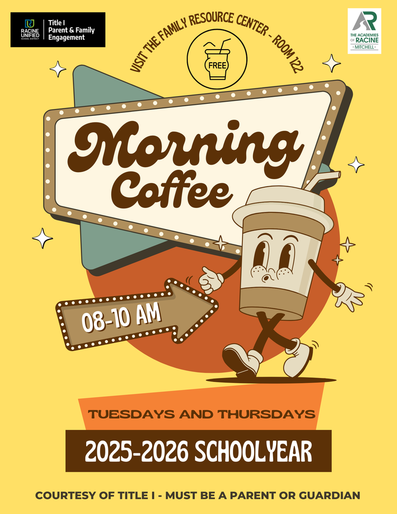 Visit the family resource center - room 122. Morning Coffee. 8-10am Tuesdays and thursdays.