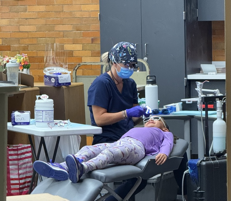 student getting treatment
