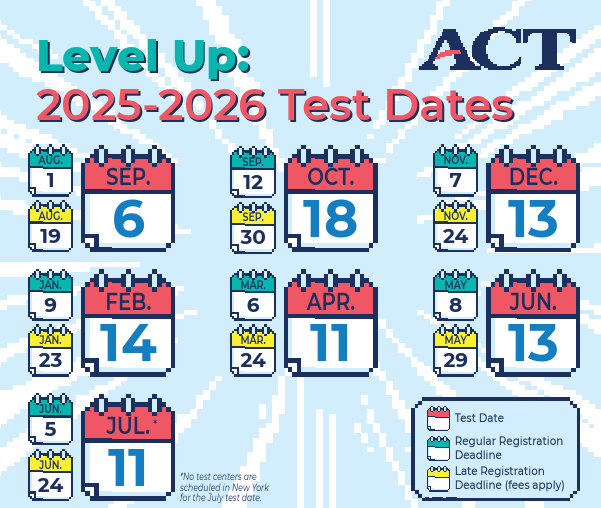 🎯 Big news — ACT registration is open for 2025–26! Upcoming test dates include December 13, February 14, April 11, June 13, and July 11. ACT  Need help with the registration fee or want free test prep? Ask your school counselor about a waiver code. It can cover registration costs and unlock free ACT prep resources. Let’s get you ready to crush it! 💪 #ACTPrep #CollegeReady