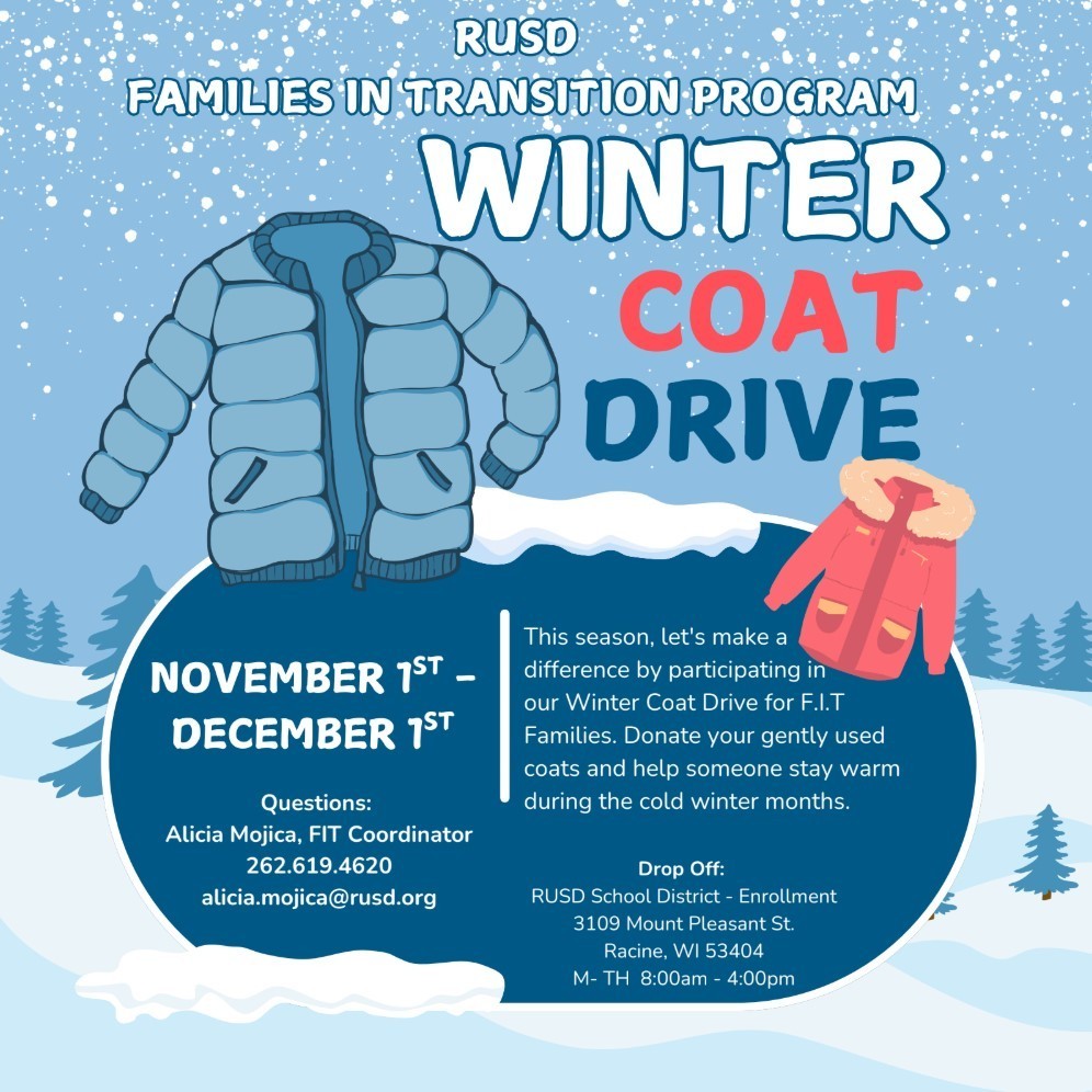 RUSD Winter Coat Drive graphic