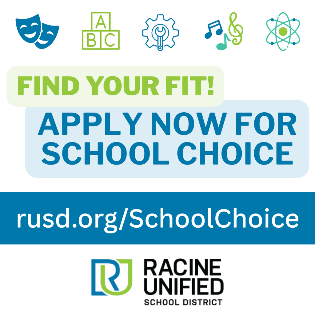 RUSD 2025 School Choice graphic. Apply at rusd.org/SchoolChoice