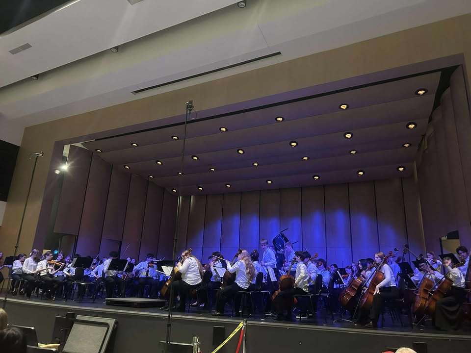 Emma Jarrett and Ava Spackman of Case High School at the WSMA State Honors Music Project