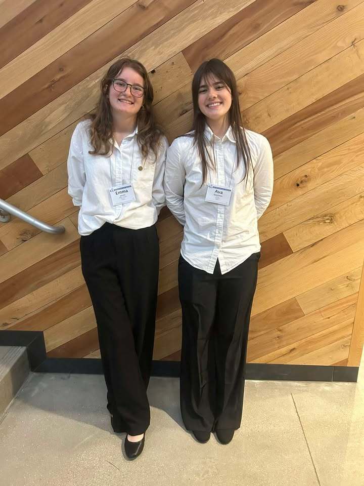 Emma Jarrett and Ava Spackman of Case High School at the WSMA State Honors Music Project