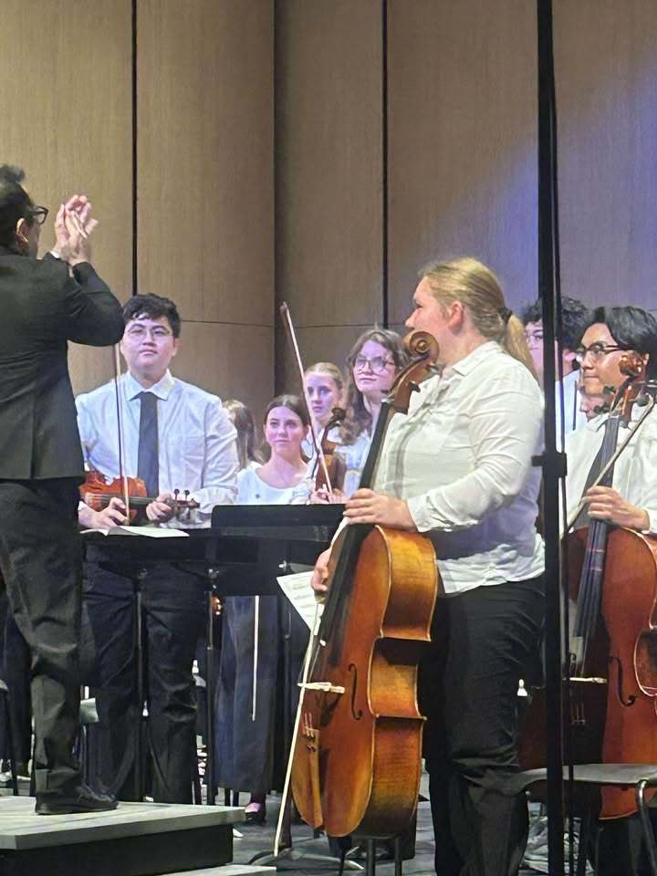 Emma Jarrett and Ava Spackman of Case High School at the WSMA State Honors Music Project