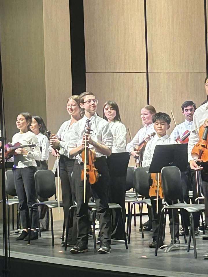 Emma Jarrett and Ava Spackman of Case High School at the WSMA State Honors Music Project