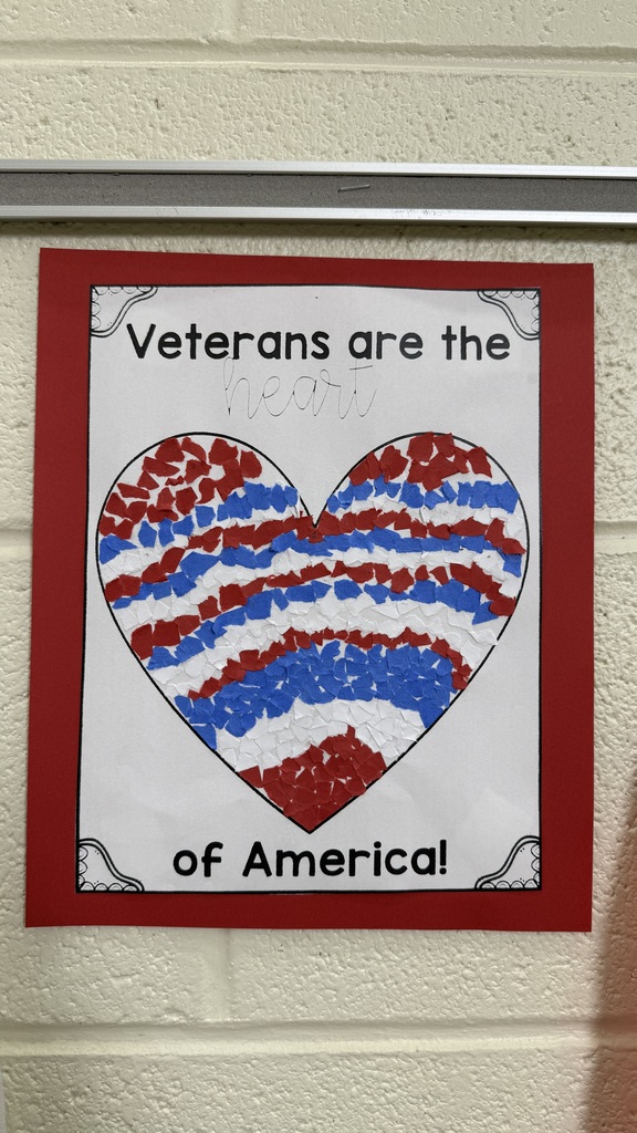 Red white and blue heart artwork