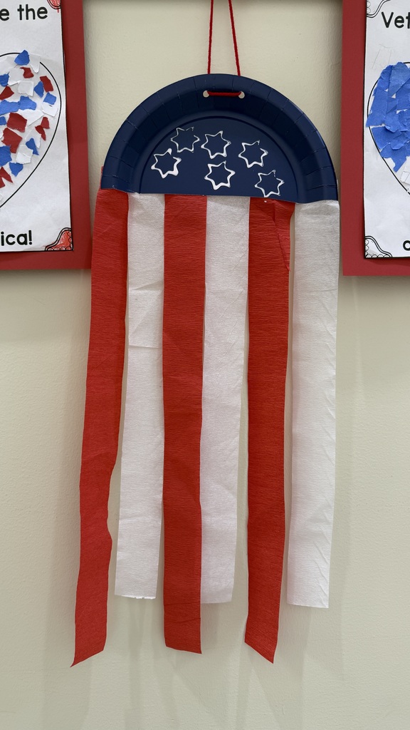 Red white and blue streamer artwork