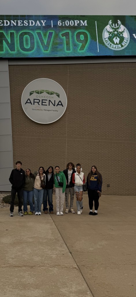 Yesterday, students in the Marketing Pathway joined Mr. Mantuano at the Wisconsin Herd High School Pro Sports Career Day in Oshkosh. Some of the many activities at the event included the opportunity to participate in a panel with Wisconsin sports professionals who specialize in marketing, sales, entertainment, operations, communications, a Q&A with industry experts, and a behind-the-scenes arena tour before getting autographs courtside while watching Herd players warm up.