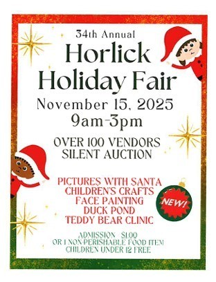Horlick Holiday Fair flyer, info included in main post.