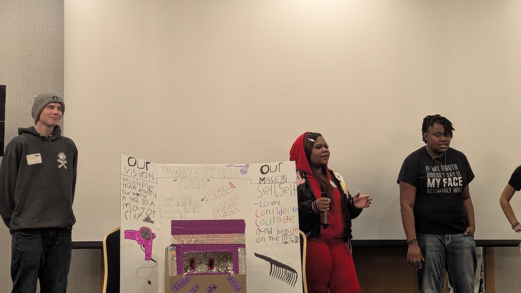 On Thursday Nov. 17th, the Juniors in the Business Pathway at Park attended the MINI Business World field trip at the Omni Hotel. MINI Business World is a one-day immersive program where students practice building a business from the ground up. Students come up with a full business plan including creating a new product, building a prototype, creating a marketing plan, and forming a budget. Students leave MINI Business World with a better understanding of business principles, entrepreneurship, career opportunities in Wisconsin, and the important role businesses play in our communities. During the presentations, the team of Amanda Avis, Jordyn Williams, and DJ Williams beat out all the other teams with their product of a self cleaning water bottle, Self Shine. Congratulations!