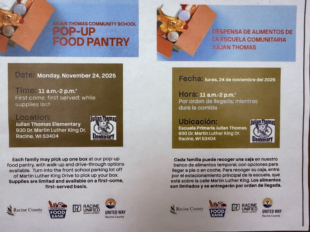 Food Pantry - 11/24 @ Julian Thomas