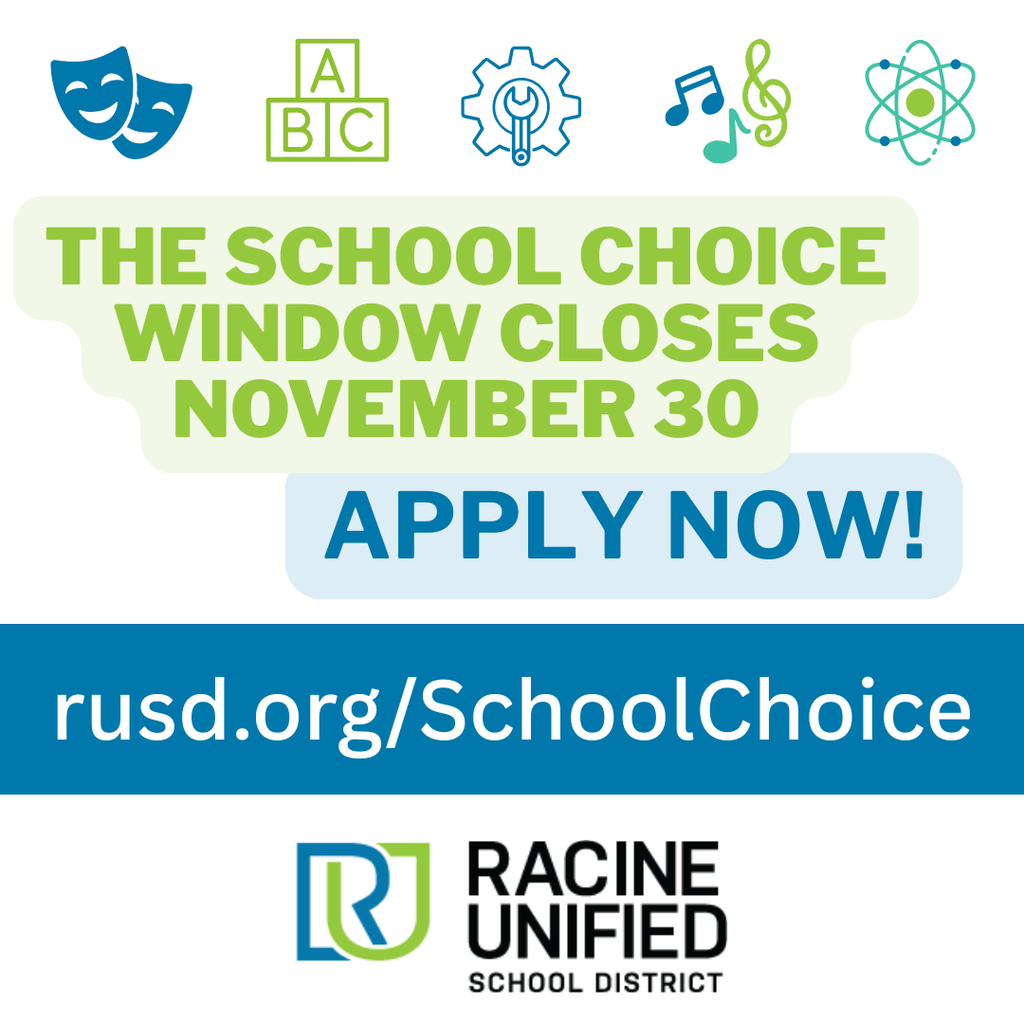 The School Choice Window Closes November 30. Apply now at rusd.org/SchoolChoice
