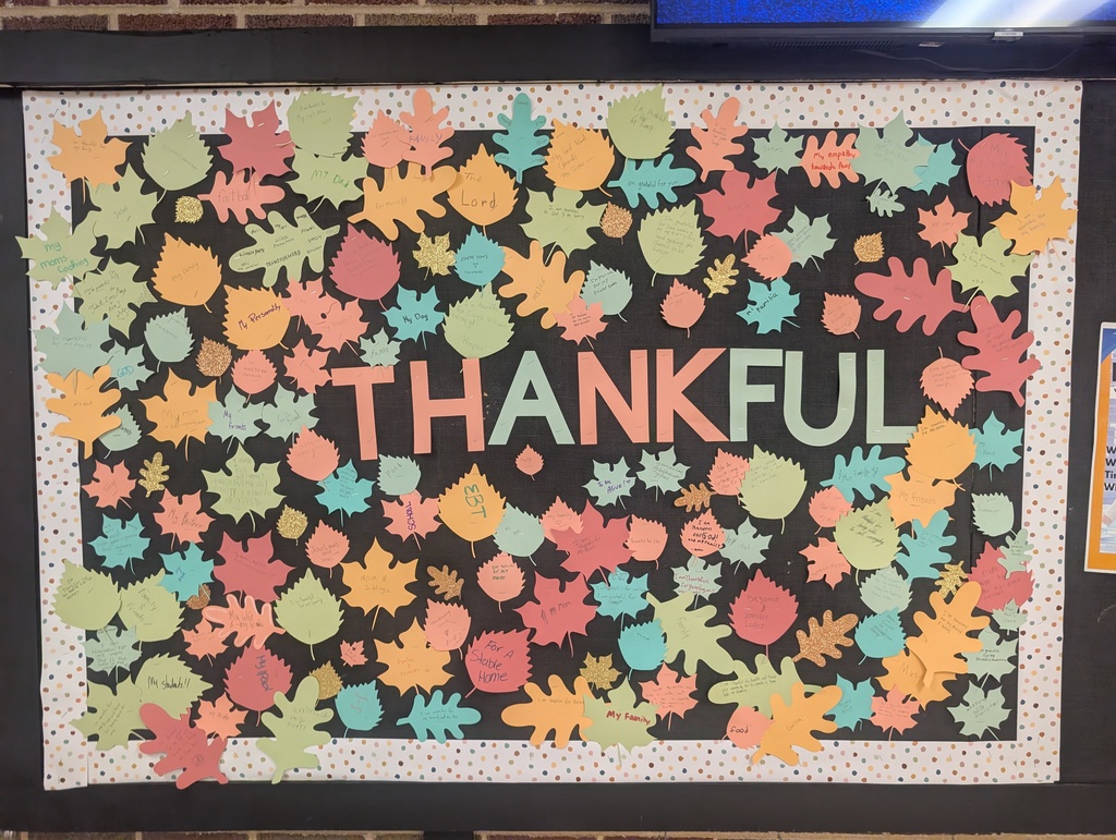 Park LINK Crew worked with Freshmen to create our Thankful display!  So much to be grateful for with our #Panther #Family 
