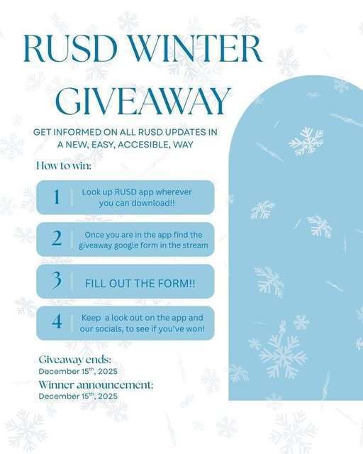 RUSD Winter Giveaway App