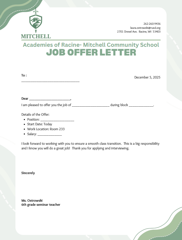 Job Offer Letter