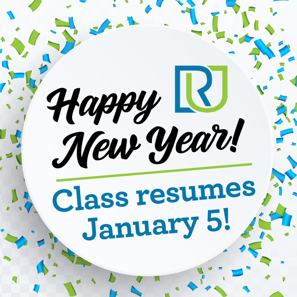 Happy New Year! Class resumes on January 5!