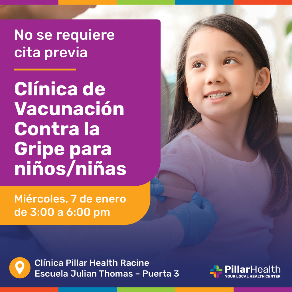 Walk-in Flu Shot clinic at Julian Thomas Elementary (Door 3), Wednesday, January 7 from 3 - 6 PM