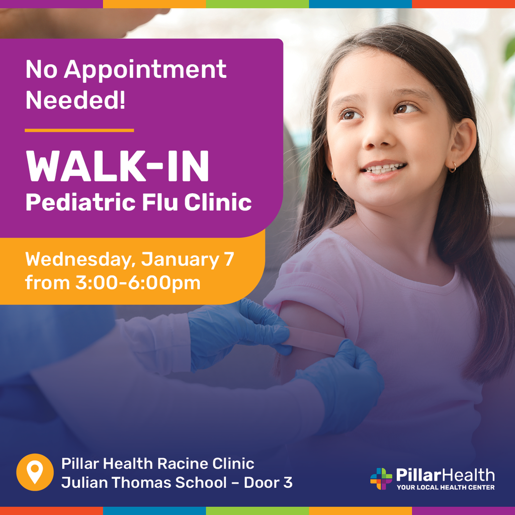 Walk-in Flu Shot clinic at Julian Thomas Elementary (Door 3), Wednesday, January 7 from 3 - 6 PM