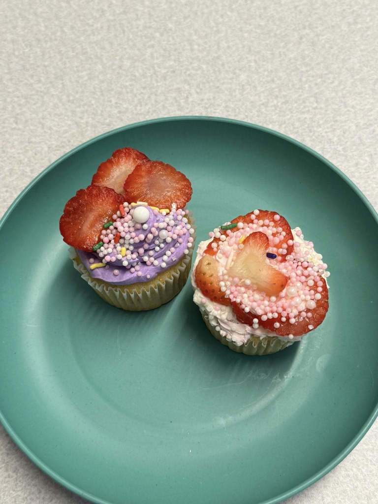 Cupcakes designed by students.