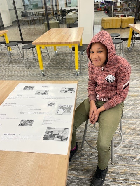 Students at the career fair.