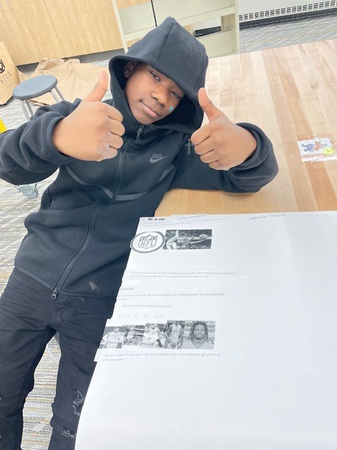 Students at the career fair.