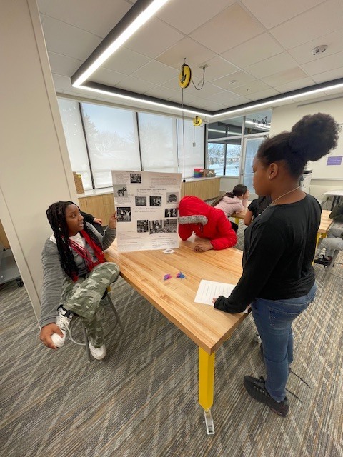 Students at the career fair.