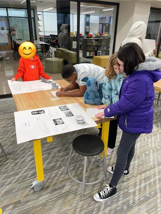 Students at the career fair.