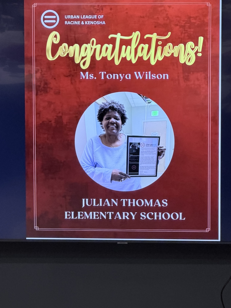 A Congratulations graphic of Ms. Tonya Wilson for the award given to her by the Urban League of Racine & Kenosha.