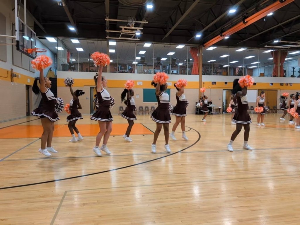 Girls Cheering at BBall Game