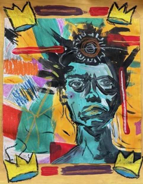 "A Man, A Boy", painting by Nia Terry.