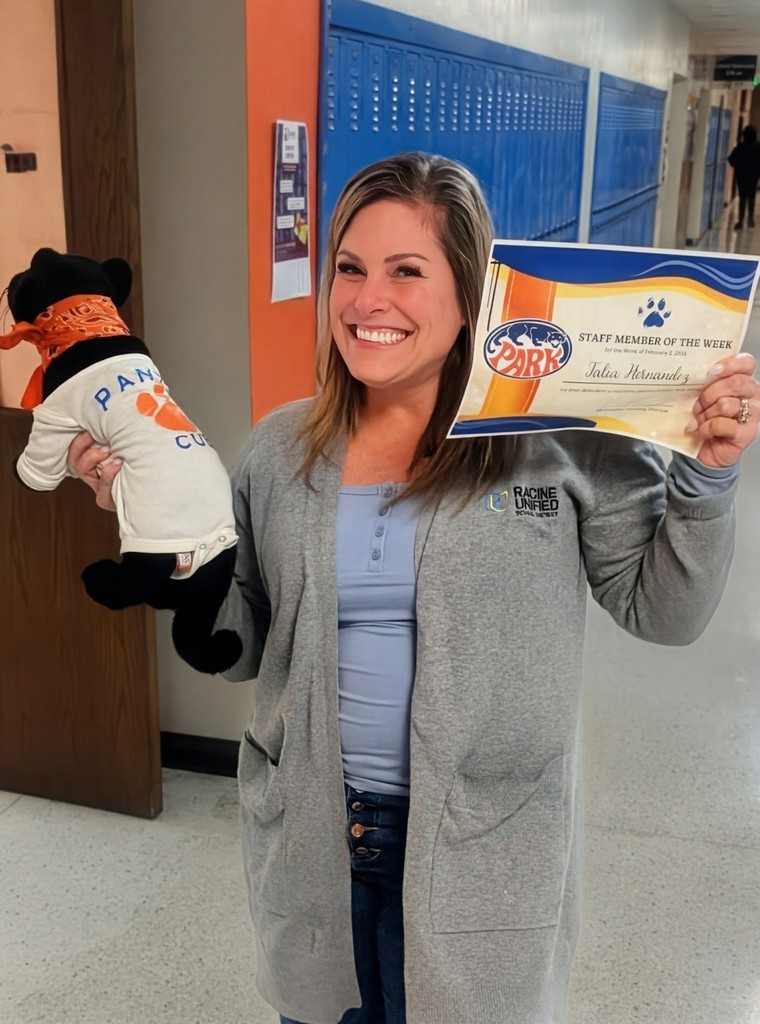 Woot Woot!!!! 🎉🎉Help us celebrate our Park Staff Member of the Week, Talia Hernandez!!! Talia is our co-department chair for our special education department. Talia is a fierce advocate for our students and families! A great communicator who keeps it direct and honest. Always willing to help a fellow staff member out with her enourmous heart. Beyond the classroom, Talia is seen at our events cheering on our students. We appreciate you Talia!! #onthehunt #letseat #PantherPride