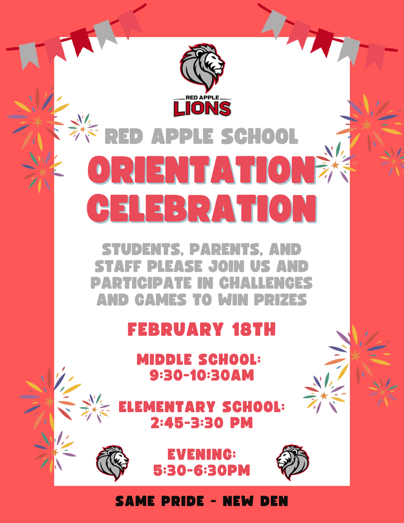 Red Apple orientation information!