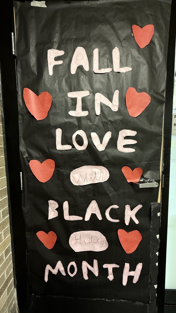 Black History Month door decorations at RUSD schools