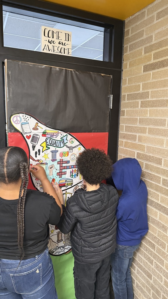 Black History Month door decorations at RUSD schools