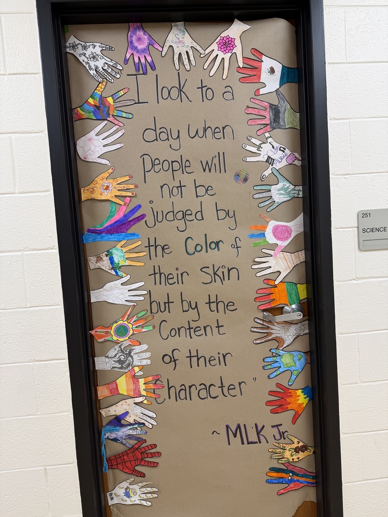 Black History Month door decorations at RUSD schools