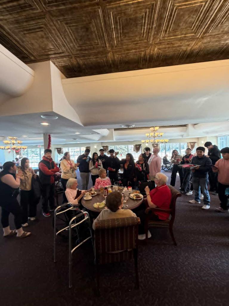 Today, Park Latino Student Union had the pleasure of spending time with the amazing residents at Home Harbor Assisted Living. Students created Valentine’s Day cards, sang, danced, and shared plenty of laughter along the way. We are so grateful for this special opportunity to spread love with such a wonderful community! ❤️