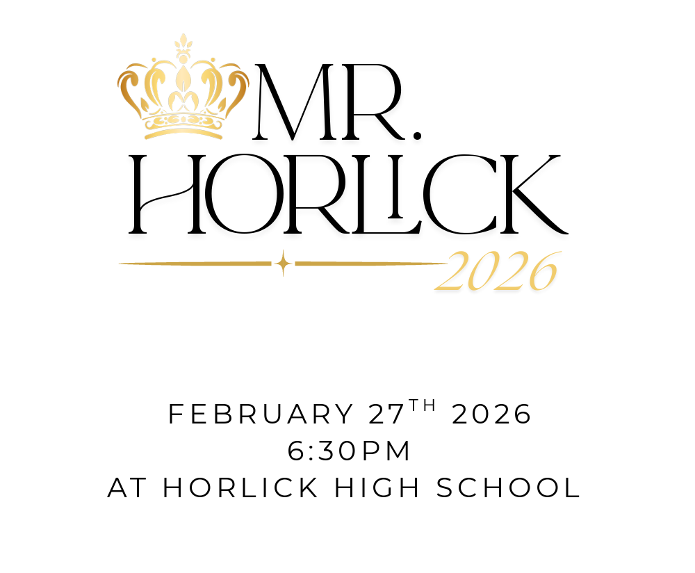 After a 7 year break, we are excited to bring back Mr. Horlick! Mr. Horlick is a senior boys pageant where our students show off their personalities through talent, formalwear, and fun on-stage moments. It’s always a great night filled with school spirit, laughter, and celebrating our seniors. Join us this Friday, February 27th at 6:30 PM in the theater. Admission is $5. This year’s participants are: Jaxon Scalf Valentino Jimenez Noel Villarreal Jeremiah Jones Fischer Jackson Victor Caban Come support our students and help us bring back this great Horlick tradition! Hope to see you there!