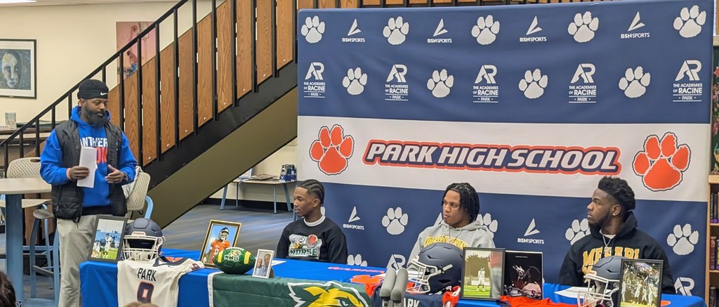 An honor to play at the next level and today we celebrated three Panthers choosing to play football at the college level! It has been fun to watch each of these three men grow and overcome adversity to get where they are now! #onthehunt #letseat #PantherPride Jwan Eastland - Northern Michigan University Tim Ellis - Minnesota North College Brand'donte Johnson - Minnesota North College We are proud of each one of you and excited to cheer you on!! 🧡💙