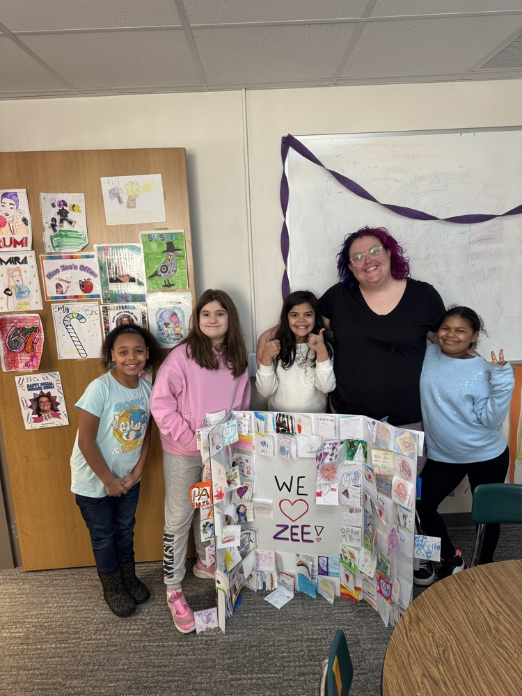 Ms. Zee with students.