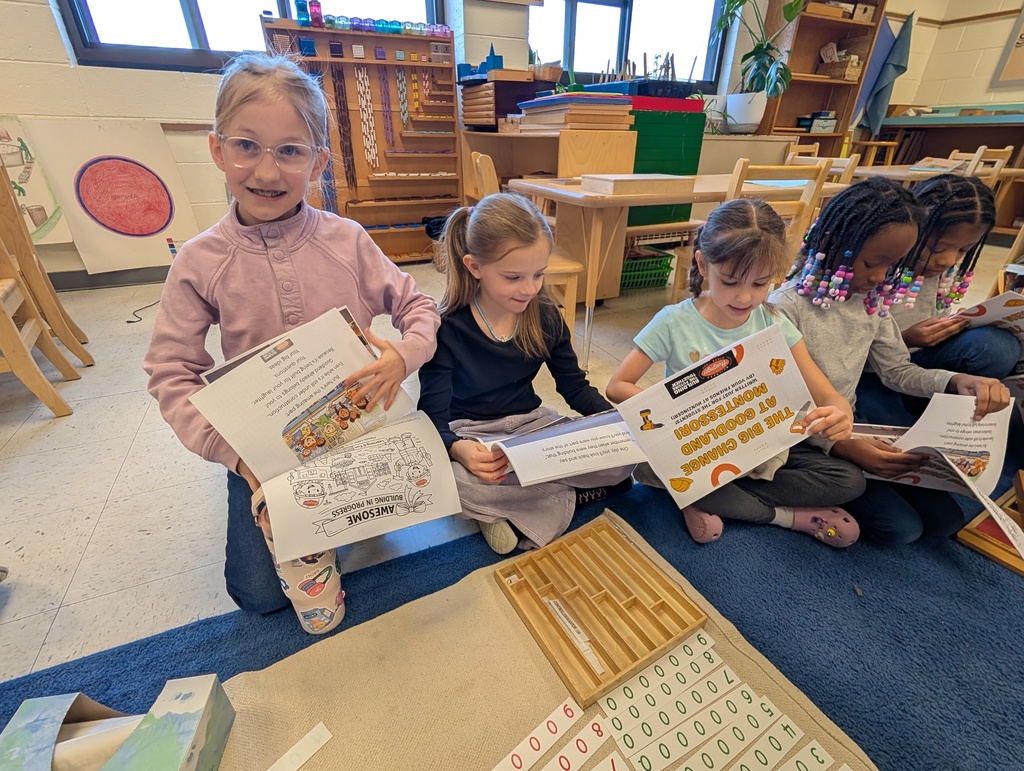 Meagan DeGroot, of Hunzinger Construction, visiting classrooms at Goodland Montessori and SC Johnson Elementary for National Women in Construction Week.