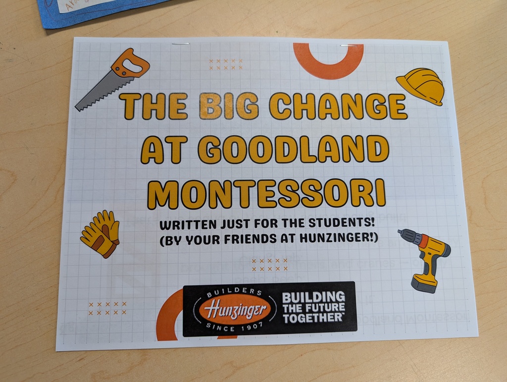 Meagan DeGroot, of Hunzinger Construction, visiting classrooms at Goodland Montessori and SC Johnson Elementary for National Women in Construction Week.